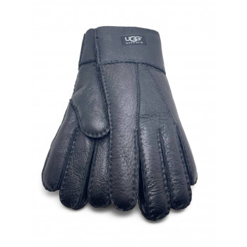 Мужские UGG Sheepskin Gloves Leather Black