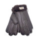 UGG Sheepskin Gloves Leather Chocolate