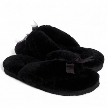 Женские UGG Fluff Flip Flop Black