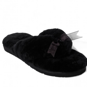 Женские UGG Fluff Flip Flop Black Женские UGG Fluff Flip Flop Black
