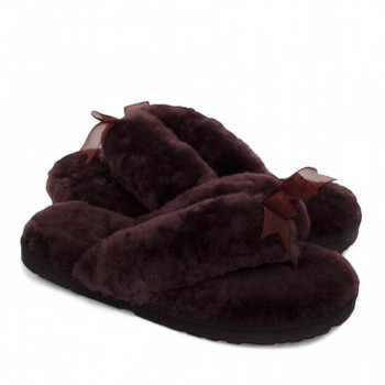 Женские UGG Fluff Flip Flop Chocolate