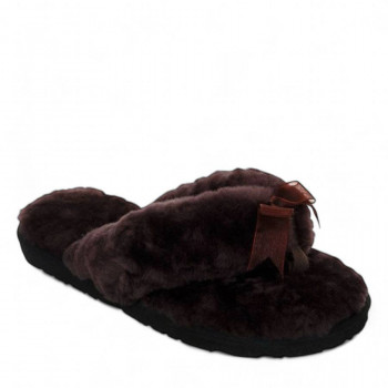 Женские UGG Fluff Flip Flop Chocolate Женские UGG Fluff Flip Flop Chocolate