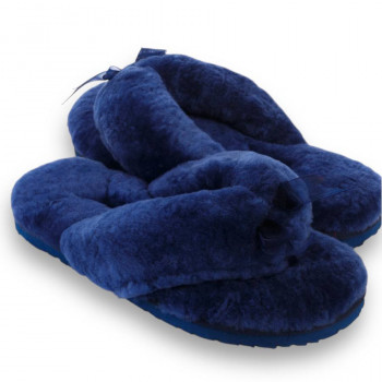 Женские UGG Fluff Flip Flop Navy Blue