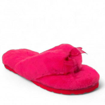 Женские UGG Fluff Flip Flop Rose Red Женские UGG Fluff Flip Flop Rose Red