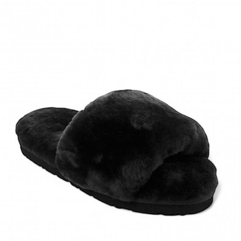 Женские UGG Fluff Slide Slippers Black Женские UGG Fluff Slide Slippers Black