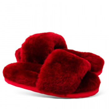 Женские UGG Fluff Slide Slippers Bordo