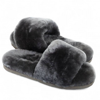 Женские UGG Fluff Slide Slippers Grey