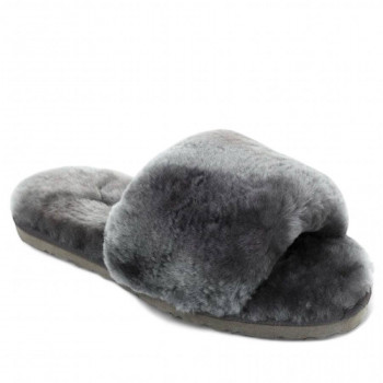 Женские UGG Fluff Slide Slippers Grey Женские UGG Fluff Slide Slippers Grey