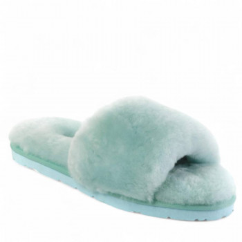 Женские UGG Fluff Slide Slippers Lake Blue Женские UGG Fluff Slide Slippers Lake Blue