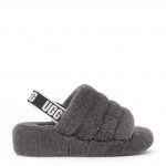 Женские тапочки UGG Fluff Yeah Slide Серые Женские тапочки UGG Fluff Yeah Slide Серые