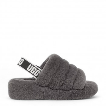 Женские тапочки UGG Fluff Yeah Slide Серые