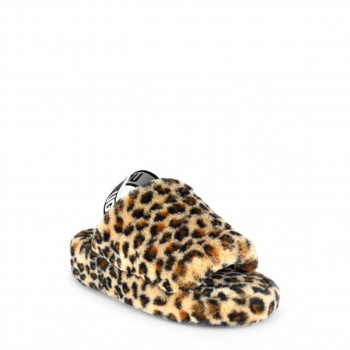 Женские тапочки UGG Fluff Yeah Slide Леопардовые Женские тапочки UGG Fluff Yeah Slide Леопардовые