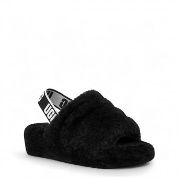 Женские тапочки UGG Fluff Yeah Slide Черные Женские тапочки UGG Fluff Yeah Slide Черные