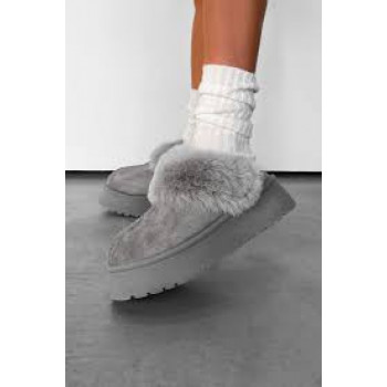 Тапочки на платформе Funkette Slipper Серые Тапочки на платформе Funkette Slipper Серые