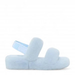 Женские меховые тапочки UGG Oh Yeah Slide Голубые Женские меховые тапочки UGG Oh Yeah Slide Голубые