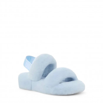 Женские меховые тапочки UGG Oh Yeah Slide Голубые Женские меховые тапочки UGG Oh Yeah Slide Голубые