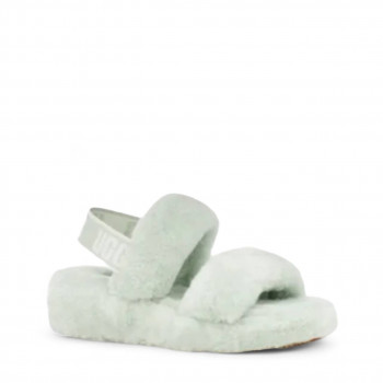 Женские меховые тапочки UGG Oh Yeah Slide Мятные Женские меховые тапочки UGG Oh Yeah Slide Мятные