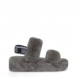 Женские меховые тапочки UGG Oh Yeah Slide Серые Женские меховые тапочки UGG Oh Yeah Slide Серые