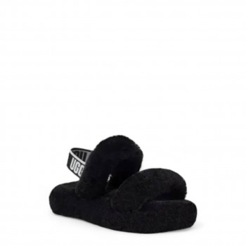 Женские меховые тапочки UGG Oh Yeah Slide Черные Женские меховые тапочки UGG Oh Yeah Slide Черные
