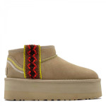 Угги Ultra Mini Braid Platform Бежевые Угги Ultra Mini Braid Platform Бежевые