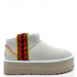 Угги Ultra Mini Braid Platform Белые Угги Ultra Mini Braid Platform Белые