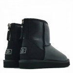 Женские UGG Classic Mini Zip Metallic Black Женские UGG Classic Mini Zip Metallic Black