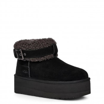 Женские UGG Ultra Mini Belted Roller Черные Женские UGG Ultra Mini Belted Roller Черные